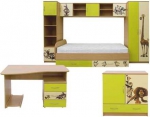 Комплект мебели для детской комнаты «Мадагаскар»